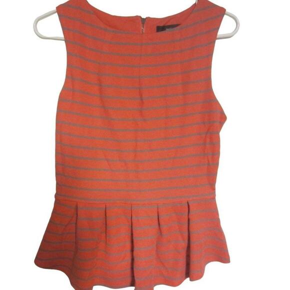 MOSSIMO Sleeveless Peplum Top Striped Officewear XS - Picture 2 of 6